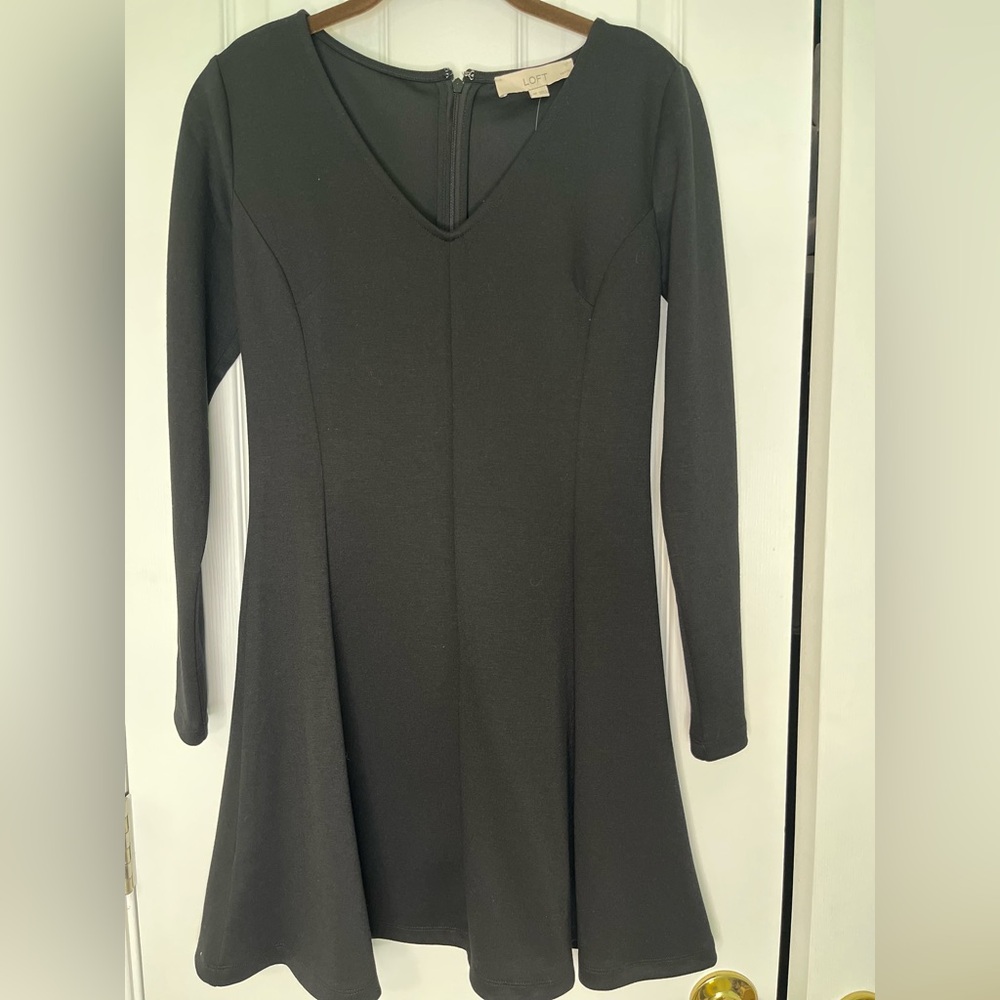NWT LOFT Women’s Black Swing Dress - Size 0P
